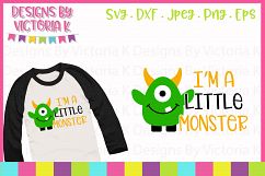 I'm a Little Monster, Halloween, SVG, DXF, PNG Product Image 1