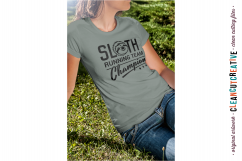 SLOTH RUNNING TEAM CHAMPION! - funny t-shirt design - SVG DXF EPS PNG - Cricut &amp; Silhouette - clean cutting files Product Image 2