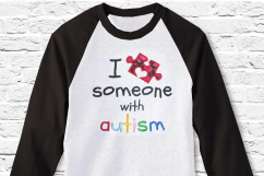 I Love Someone with Autism Puzzle Piece Applique Embroidery Product Image 1
