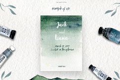 Watercolor Mountains and greens natire clipart Product Image 5