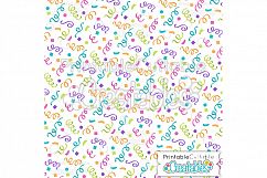 Birthday Confetti Digital Paper &amp; Seamless Pattern