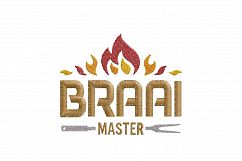 Braai BBQ Master Flamed Embroidery Download Design Product Image 5