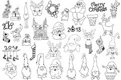 Merry Christmas decoration Set with cute Santa SVG Cut files Product Image 5