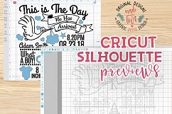 Baby Boy Birth Announcement - Chart in SVG, DXF, EPS, AI Product Image 2