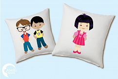 Multi-cultural kids series 1, clipart, graphics and illustrations AMB-2317 Product Image 2