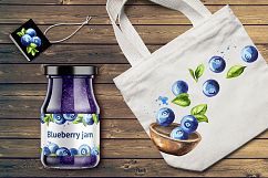 Blueberry. Watercolor collection Product Image 7