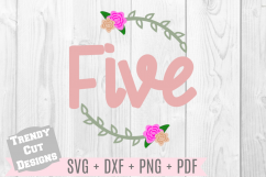 Bundle, Flower Wreath Birthday Set SVG Product Image 6