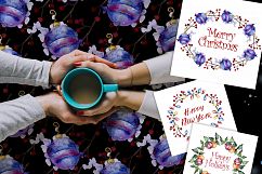 Christmas happy holiday PNG watercolor set Product Image 5