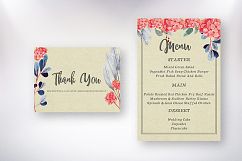 Watercolor flower invitation set Product Image 6