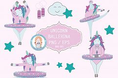 Unicorn Ballerina Vector Set Product Image 3