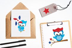 4th July Owls  graphics and illustrations Product Image 4