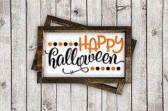 Happy Halloween w/Dots cut File - Halloween SVG DXF EPS AI JPG PNG Product Image 3