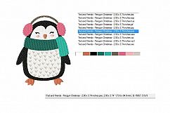 Christmas Fun Penguin ~ Machine Embroidery Design in 2 sizes - Instant Download Product Image 2