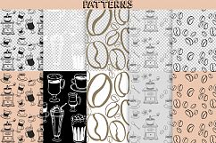 Coffe clipart black and white Product Image 4
