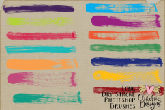 Long Dry Paint Stroke Photoshop Brushes Product Image 2