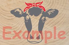 Cow Head whit Bandana SVG, cowboy, western, Farm Milk 777S Product Image 5