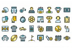 Referee icons set vector flat Product Image 1