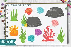 Mermaid Friends Clip Art, Patterns, &amp; SVG Cutting Files Product Image 4