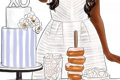 Fashion illustration - Baker Girl - Dark Skin Product Image 3