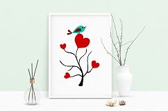 Machine Embroidery Design Saying Tree Hearts Hearts Wall Art Product Image 1