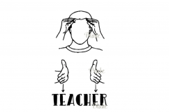ASL teacher svg sign language teacher svg deaf awareness svg Product Image 2