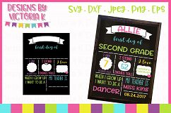 First day of school board, chalkboard style SVG Cut File Product Image 1