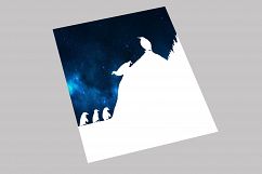 Penguin Papercut Template Product Image 1