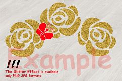 Bandanna Flower Heifer Cow SVG, Glitter farm cowboy 795S Product Image 3