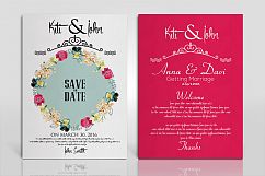 Double Sided Save The Date Card Product Image 1