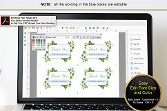 Green Thank You Card Template, instan download, DAD_08 Product Image 3