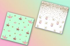 Unicorn Digital Papers, Unicorn, Unicorn Scrapbook Papers Product Image 4