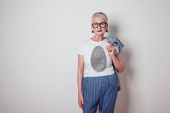 Old Woman T-Shirt Mock-Up Product Image 6