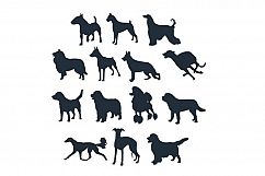 Dog Silhouette Embroidery Bundle Large Dog Breeds Set of 14 Product Image 1