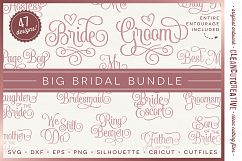 Big Bridal Bundle - Wedding Party 47 ENTOURAGE words cutfile Product Image 1