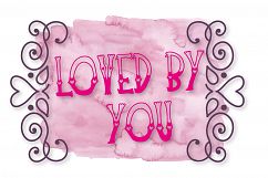 Adored - A Hand Lettered Font Trio & Clipart Pack Product Image 7