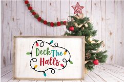 Deck the Halls - Christmas SVG Cut File - DXF PNG EPS JPG Product Image 4