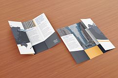  8.5 x 11 Double Gate Fold Brochure Mockups Product Image 8