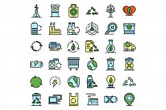 Recycling icons set vector flat Product Image 1
