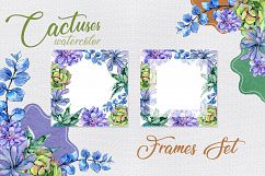Colorful cactuses PNG watercolor set Product Image 4