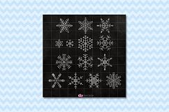 Chalkboard Snowflakes clipart Product Image 2