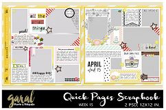 Quick Pages Scrapbook, Week 15 2018 Project life, Pocket Scrapbook Product Image 1