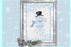 Walking In A Winter Wonderland Snowman SVG DXF EPS PNG files Product Image 2