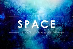 Space Watercolor Backgrounds Product Image 1