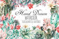 Watercolor SUCCULENTS &amp; CACTUSES Product Image 2