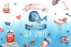 Sea Spirit - Watercolor Clip Art Set Product Image 1