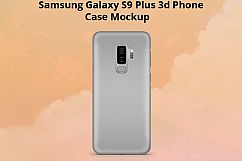 Samsung Galaxy S9 Plus 3d Phone Case Mockup Back View Product Image 1