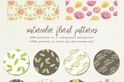 Watercolor set of gerbera flowers Product Image 7
