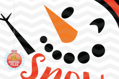 Snowman Svg -Snow Cute SVG - Christmas SVG - Snow SVG - Xmas Product Image 2