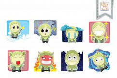 Hijab Girl Emotes Vector - CDR EPS PNG PDF Product Image 2