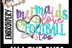 Mermaids Love Football Too - Football Embroidery Product Image 2